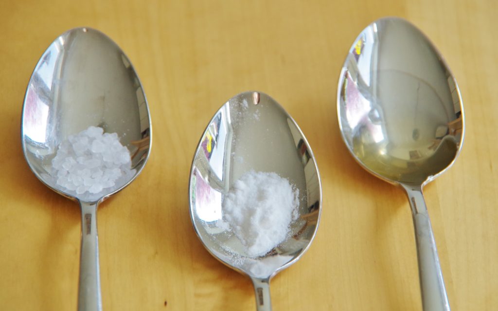 Süße unterstützen mit Salz Natron Essig 