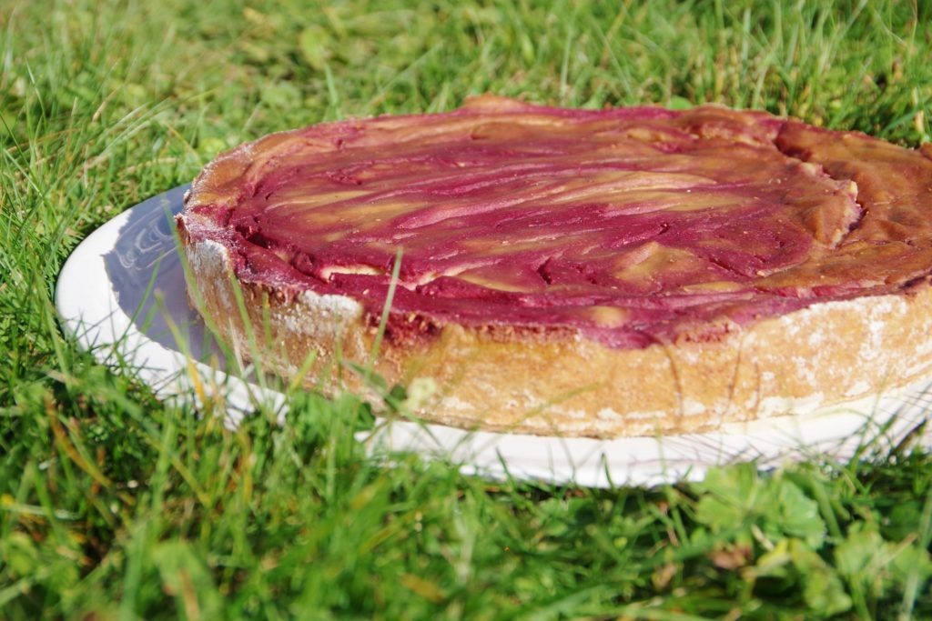 veganer Himbeer-Käse-Kuchen ohne Zucker